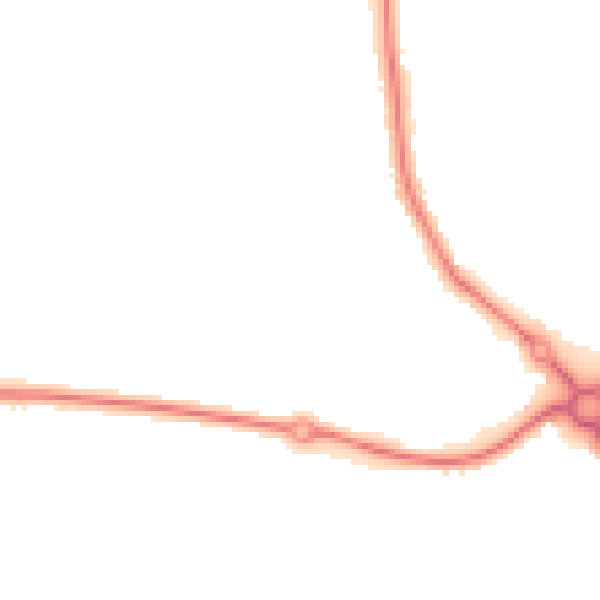 Night-time road noise heatmap for NR33 8DJ