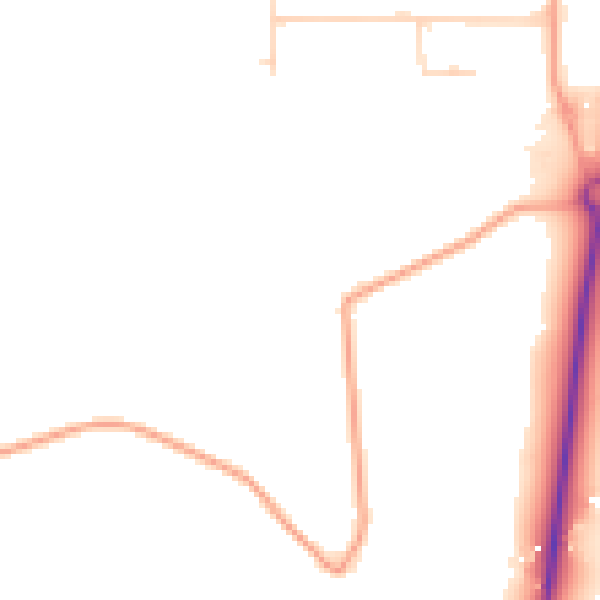 Daytime road noise heatmap for NR33 8DP