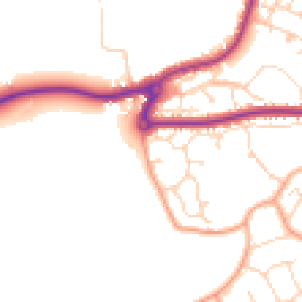 Daytime road noise heatmap for NR33 8FE