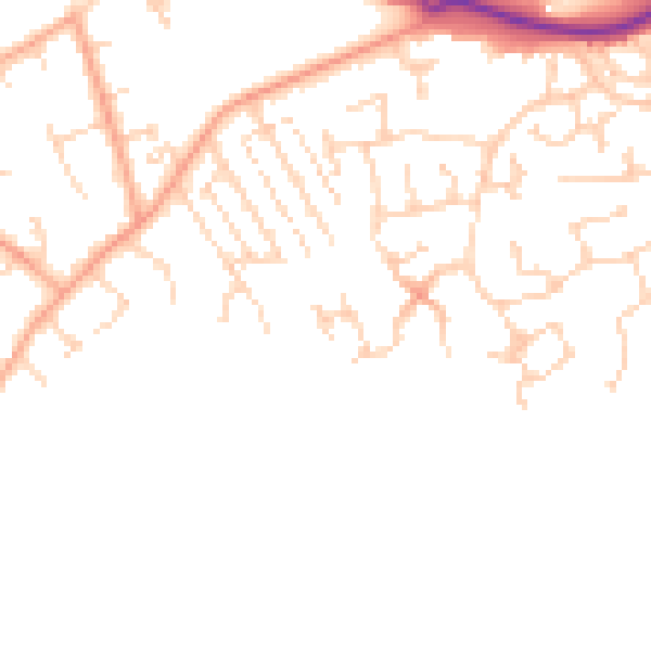 Daytime road noise heatmap for NR33 8FN