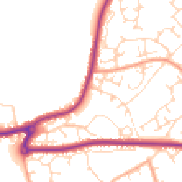 Daytime road noise heatmap for NR33 8FW