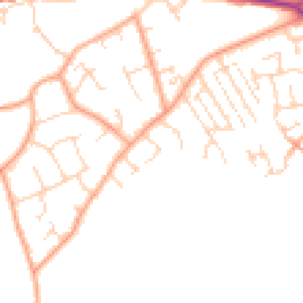 Daytime road noise heatmap for NR33 8JL