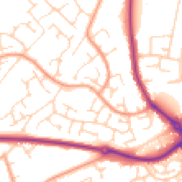 Daytime road noise heatmap for NR33 8LG