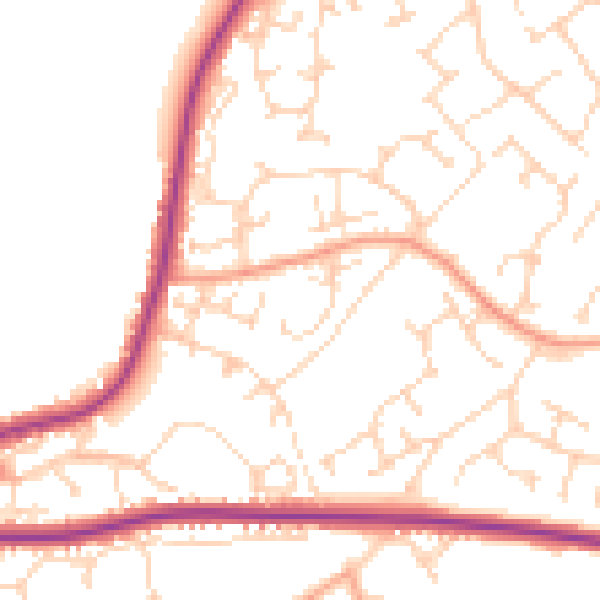 Daytime road noise heatmap for NR33 8NH