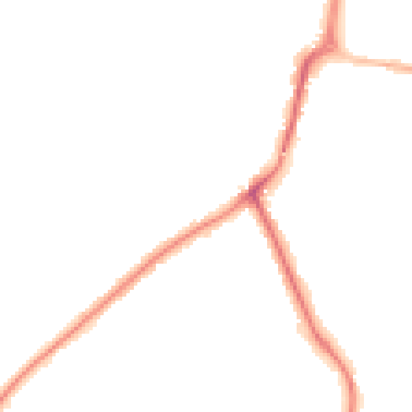 Night-time road noise heatmap for NR33 8QZ