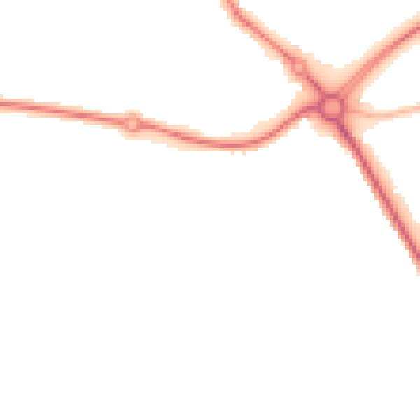 Night-time road noise heatmap for NR33 8TH