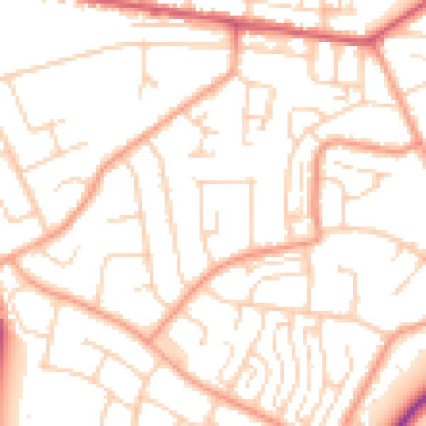 Daytime road noise heatmap for NR33 9AS