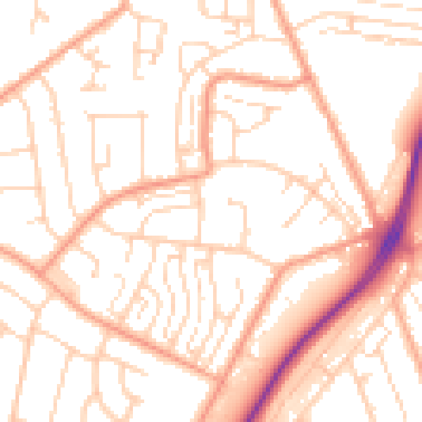 Daytime road noise heatmap for NR33 9AX