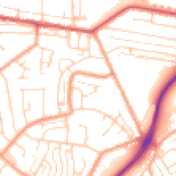 Daytime road noise heatmap for NR33 9BJ