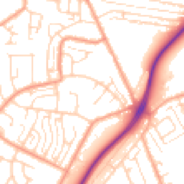 Daytime road noise heatmap for NR33 9DN