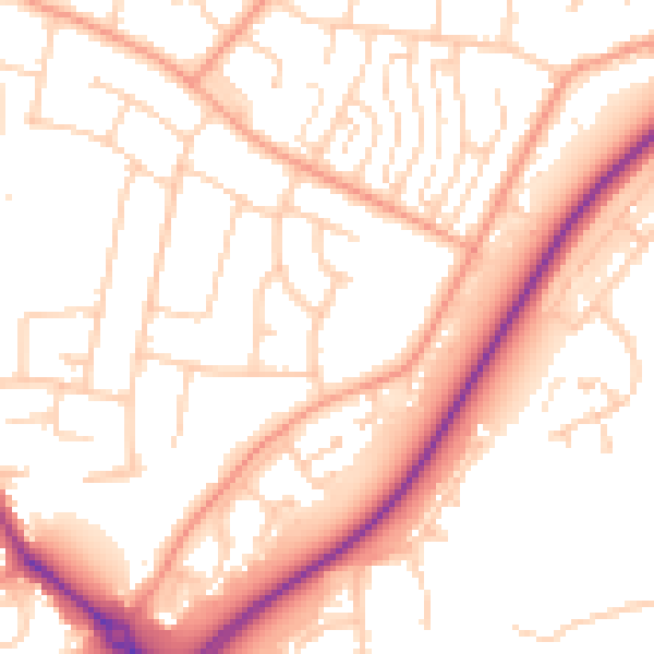 Daytime road noise heatmap for NR33 9DS