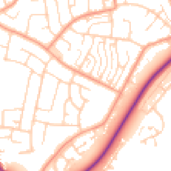 Daytime road noise heatmap for NR33 9DU