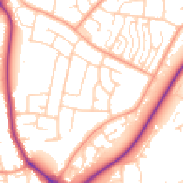 Daytime road noise heatmap for NR33 9DZ