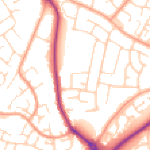 Daytime road noise heatmap for NR33 9HA