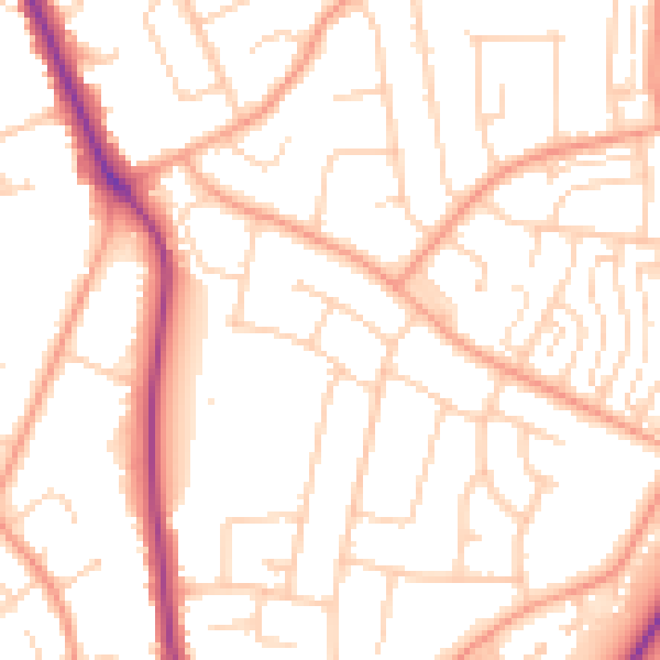 Daytime road noise heatmap for NR33 9HH