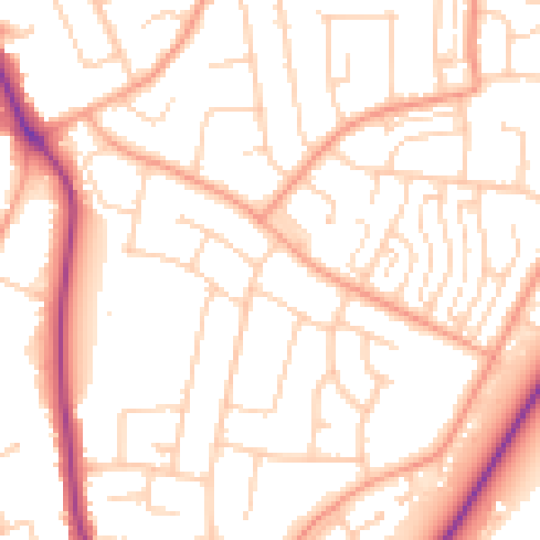 Daytime road noise heatmap for NR33 9HX