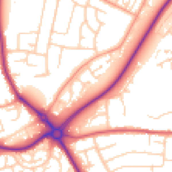 Daytime road noise heatmap for NR33 9JG
