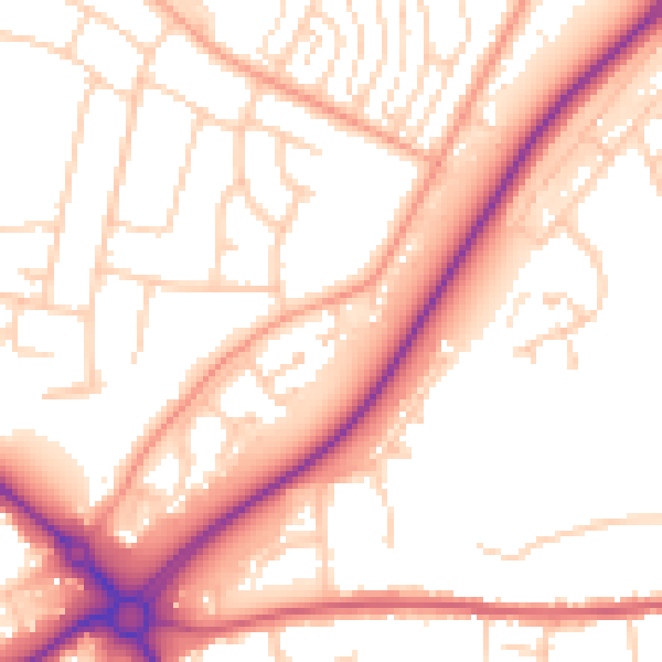 Daytime road noise heatmap for NR33 9JW