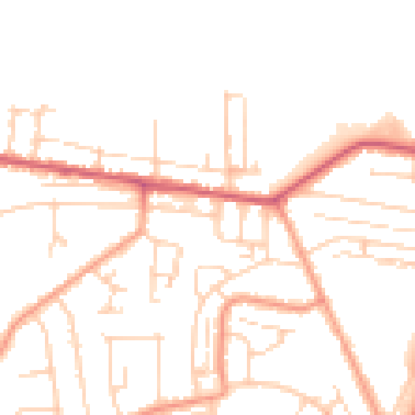 Daytime road noise heatmap for NR33 9LA
