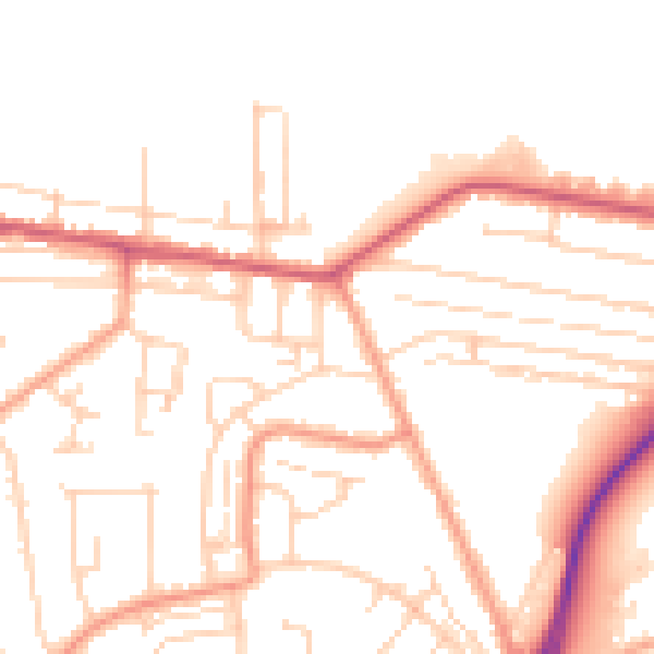 Daytime road noise heatmap for NR33 9LE