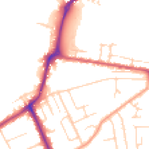 Daytime road noise heatmap for NR33 9LX