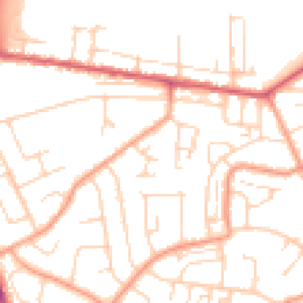 Daytime road noise heatmap for NR33 9QN