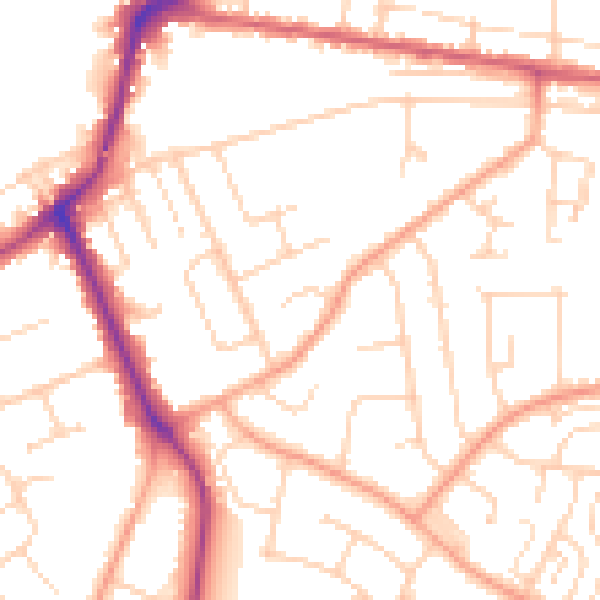 Daytime road noise heatmap for NR33 9RQ