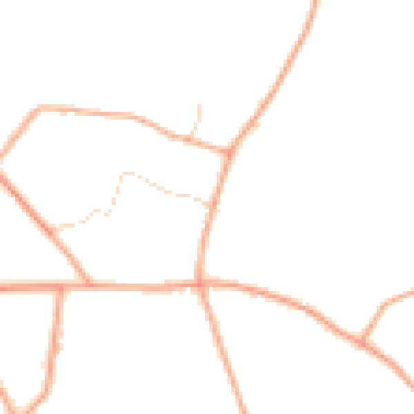 Daytime road noise heatmap for NR34 0BG