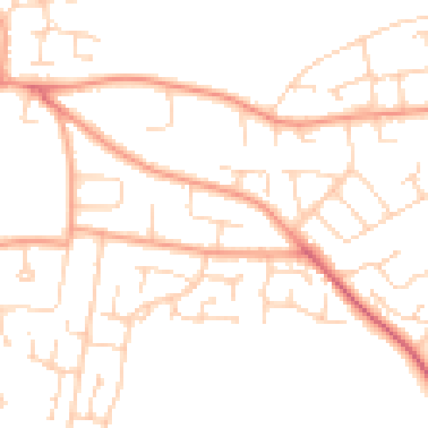 Daytime road noise heatmap for NR34 7BE