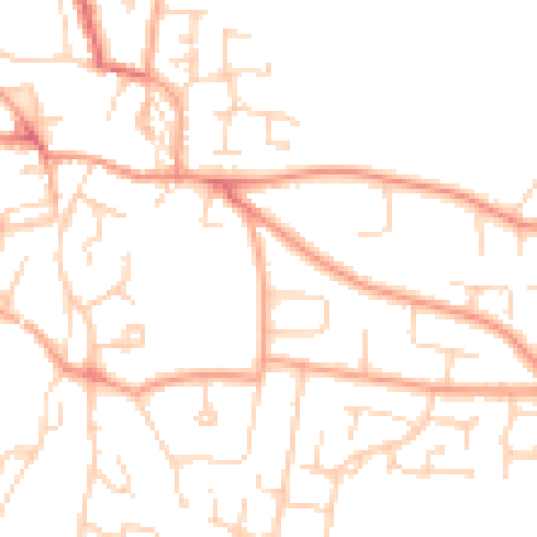 Daytime road noise heatmap for NR34 7BQ
