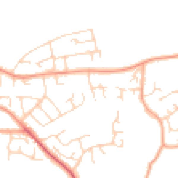 Daytime road noise heatmap for NR34 7EF