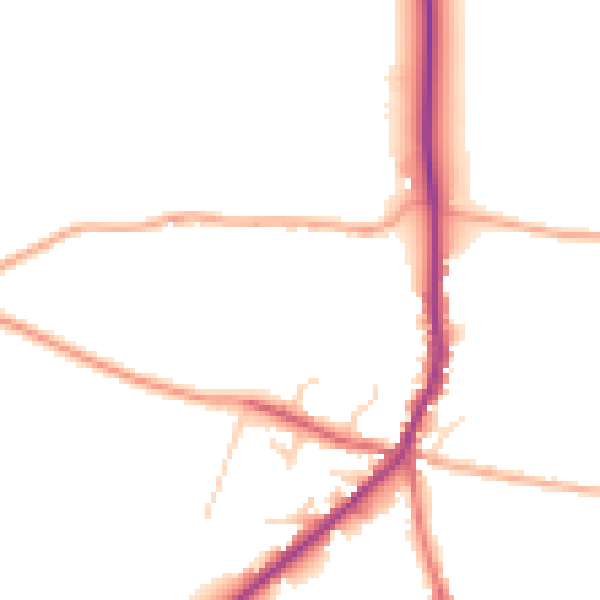 Daytime road noise heatmap for NR34 7FN