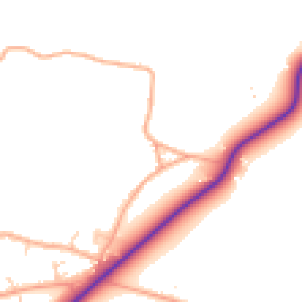 Daytime road noise heatmap for NR34 7QT
