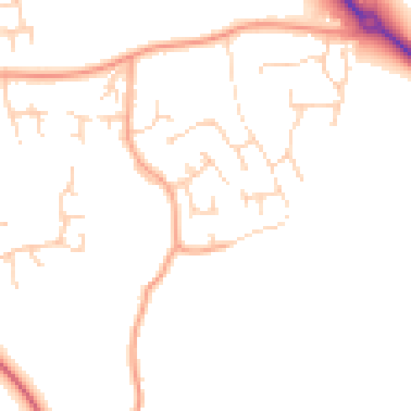 Daytime road noise heatmap for NR34 7RJ