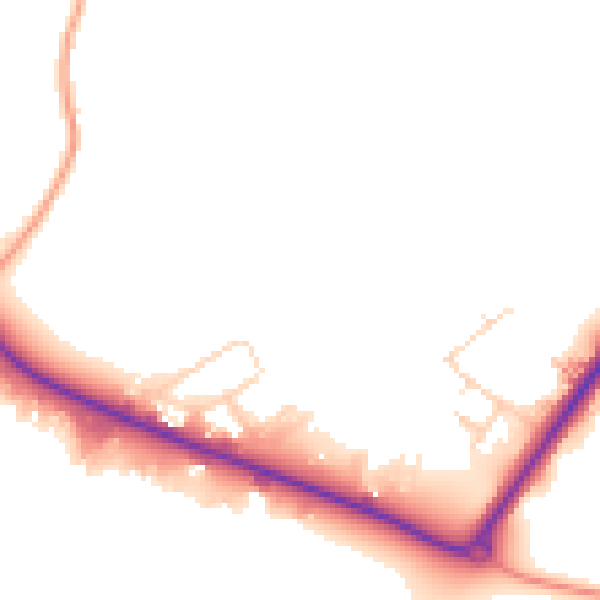 Daytime road noise heatmap for NR34 7TH
