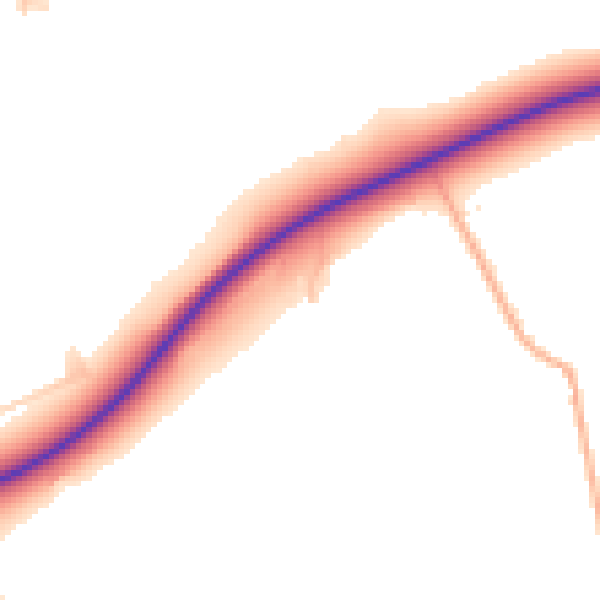 Daytime road noise heatmap for NR34 7XH