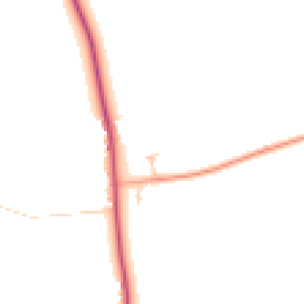Daytime road noise heatmap for NR34 8DA