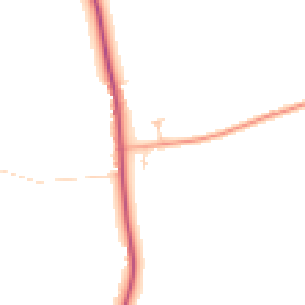 Daytime road noise heatmap for NR34 8DJ