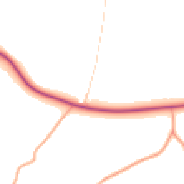 Daytime road noise heatmap for NR34 8HA