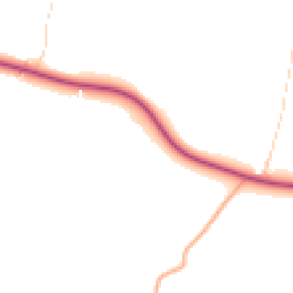 Daytime road noise heatmap for NR34 8HD