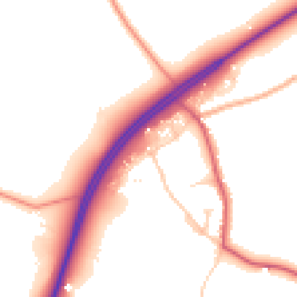 Daytime road noise heatmap for NR34 8RL
