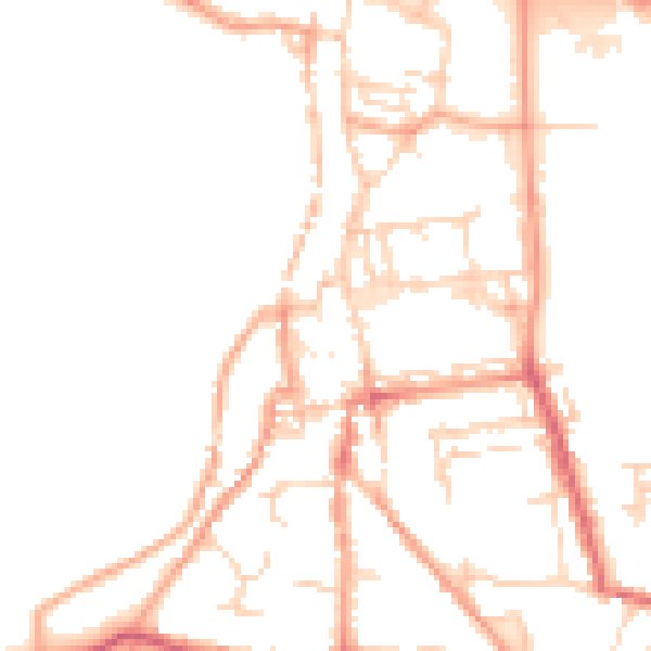 Daytime road noise heatmap for NR34 9AE