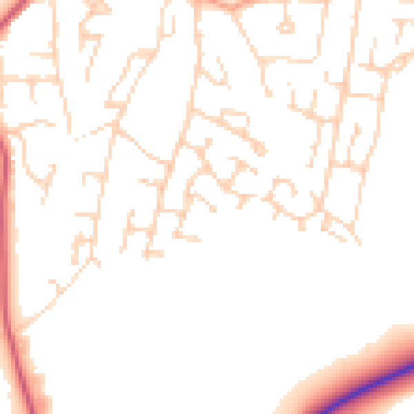Daytime road noise heatmap for NR34 9EN