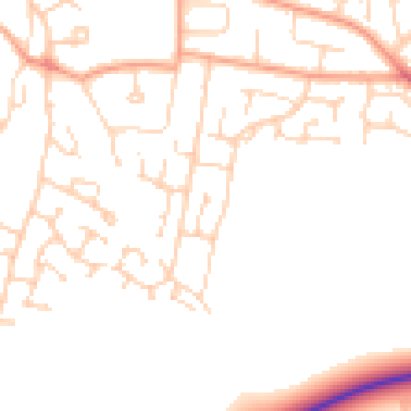 Daytime road noise heatmap for NR34 9LE