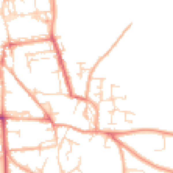 Daytime road noise heatmap for NR34 9RQ