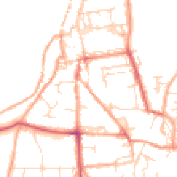 Daytime road noise heatmap for NR34 9TB