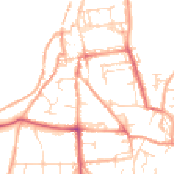 Daytime road noise heatmap for NR34 9TE