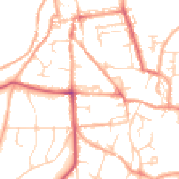 Daytime road noise heatmap for NR34 9UD