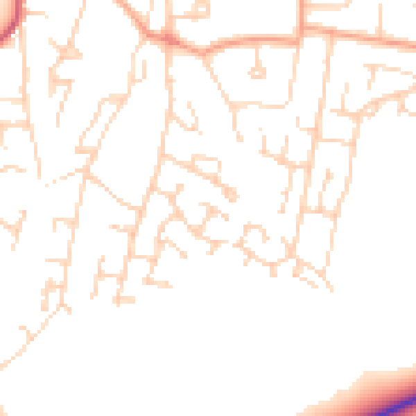 Daytime road noise heatmap for NR34 9UP