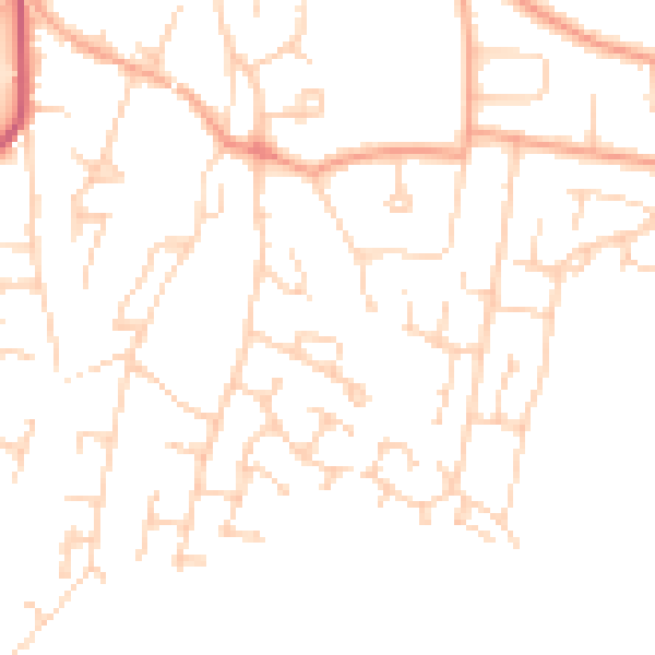 Daytime road noise heatmap for NR34 9YW